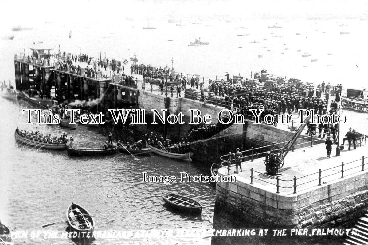 CO 1314 - Men Of Mediterranean Fleet Embarking At Pier, Falmouth, Cornwall