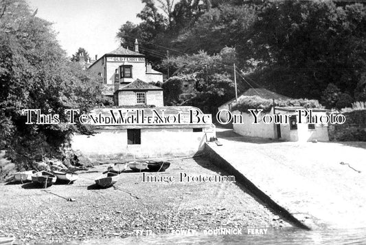 CO 1435 - Bodinnick Ferry & The Old Ferry Inn, Fowey, Cornwall