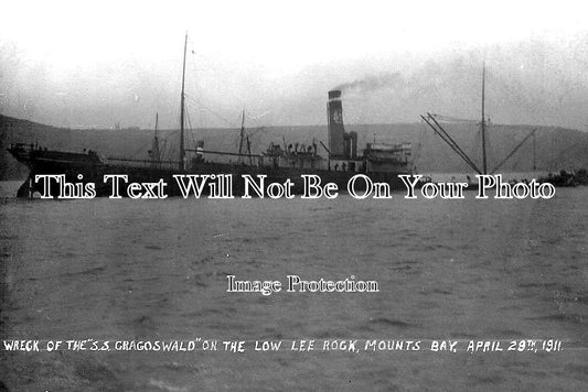 CO 1508 - SS Cragoswald Shipwreck, Mounts Bay Near Mousehole, Cornwall