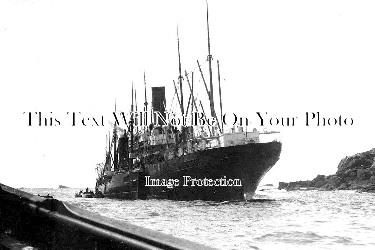 CO 1535 - Liner Minnehaha On The Rocks, Scilly Isles, Cornwall 1910