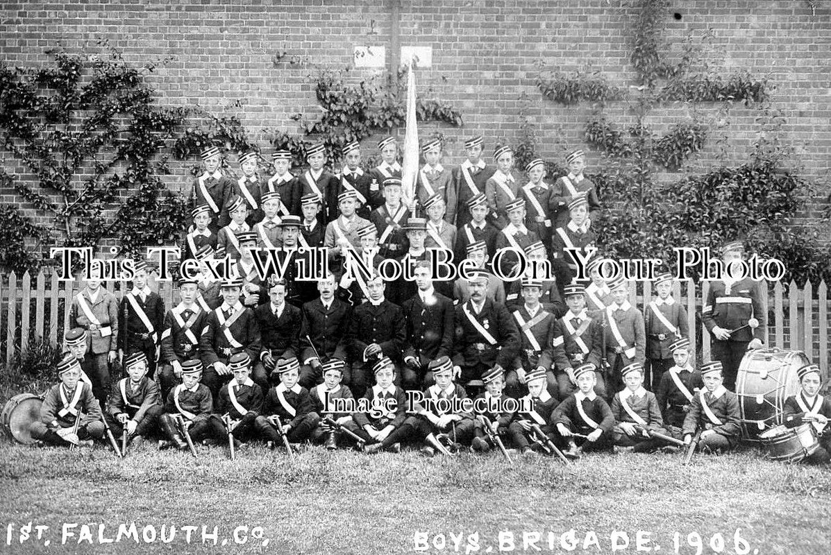 CO 1549 - Boys Brigade Company, Falmouth, Cornwall c1906