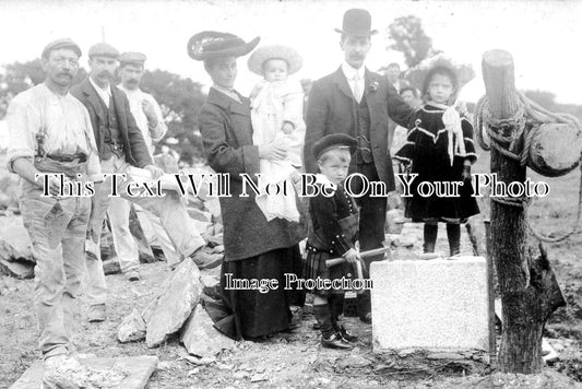 CO 1557 - Laying The Foundation Stone, Nelson Villa, Daniel Road, Truro, Cornwall