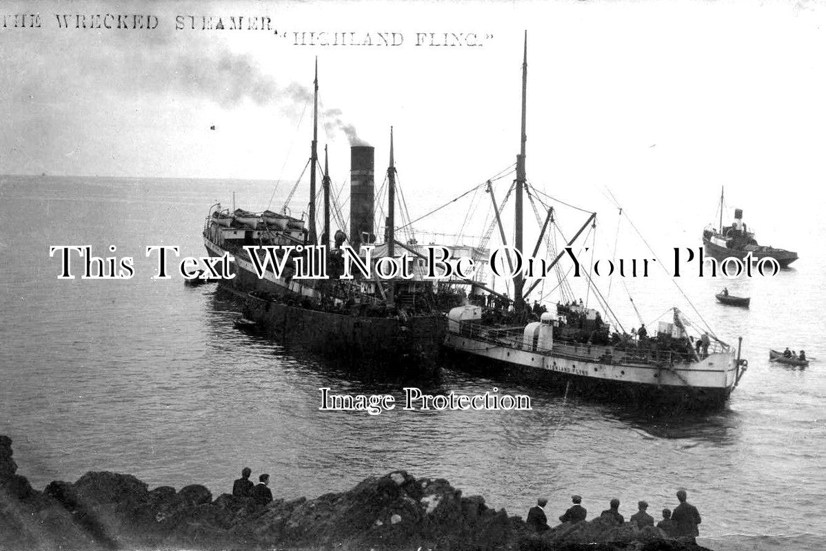 CO 1562 - Wreck Of The Highland Fling Off Ynys Head, Cornwall 1907