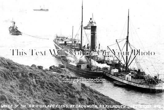 CO 1750 - Shipwreck, Highland Fling At Cadgwith, Falmouth, Cornwall 1907