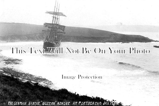 CO 1757 - Wreck Of German Barque Gustav, Portscatho, Cornwall 1912