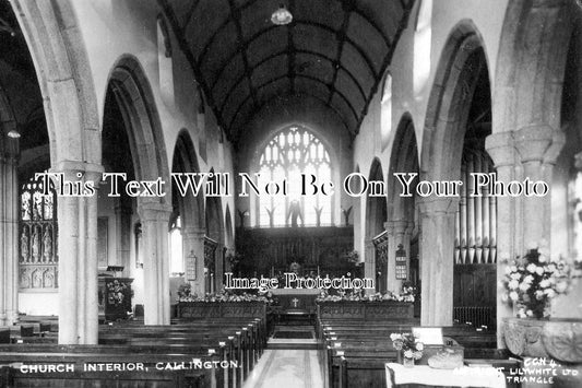CO 1874 - Church Interior, Callington, Cornwall c1946