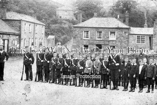 CO 1911 - Boys Parade At Peterville Inn, St Agnes, Cornwall c1905