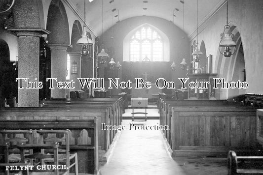 CO 1921 - Pelynt Church Interior, Cornwall