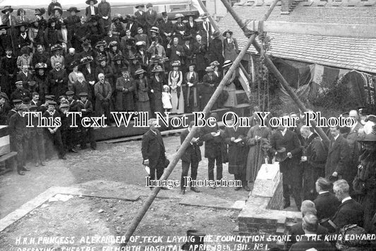 CO 1944 - Laying Foundation Stone, Falmouth, Cornwall 1911