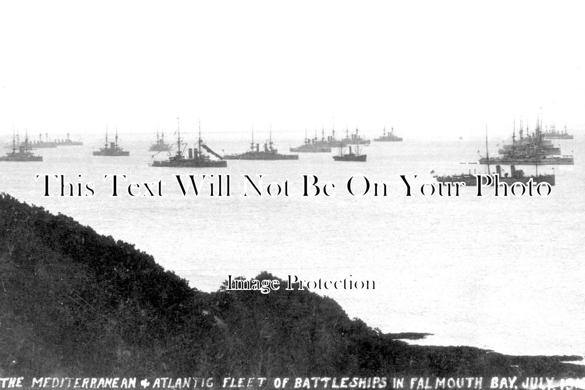 CO 1999 - The Mediterranean & Atlantic Navy Fleet, Falmouth, Cornwall 1910