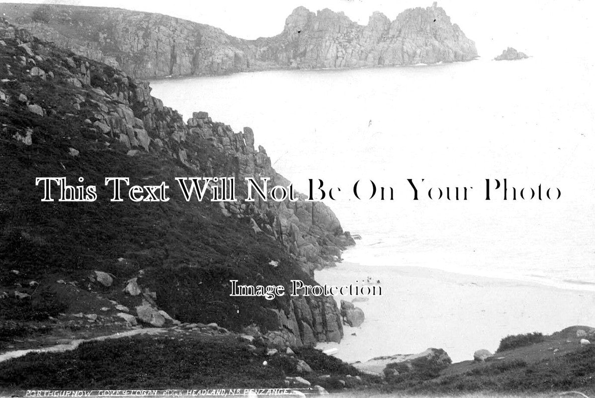 CO 2012 - Porthcurno & Logan Rock, Penzance, Cornwall c1905