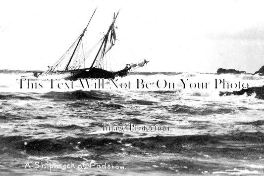 CO 2096 - Shipwreck At Padstow, Cornwall 1913