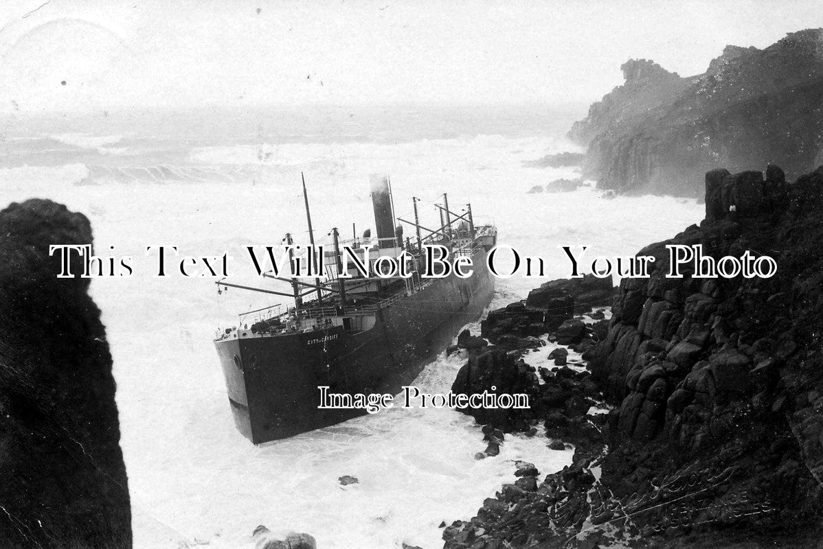 CO 212 - City Of Cardiff Shipwreck, Cornwall c1912