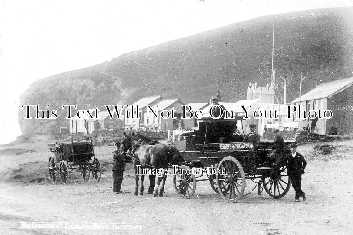 CO 2203 - The Electric Co Excursion Brake, Porthtowan, Cornwall 1904