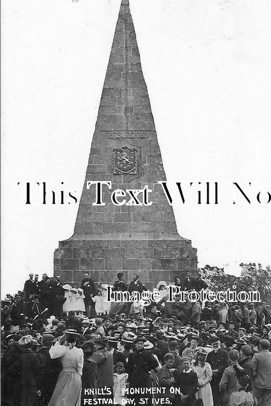 CO 2212 - Knill's Monument On Festival Day, St Ives, Cornwall c1911