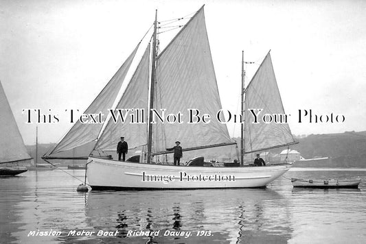 CO 2262 - Mission Motor Boat Richard Davey, Falmouth, Cornwall 1913