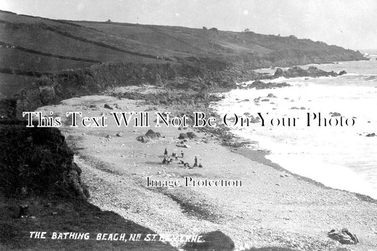 CO 2292 - Bathing Beach, St Keverne, Cornwall c1912