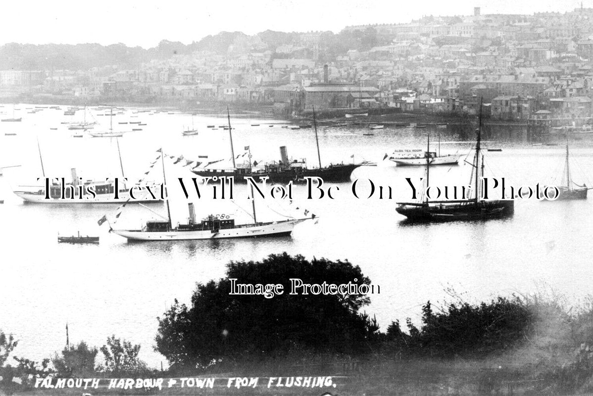 CO 2311 - Falmouth Harbour & Town From Flushing, Cornwall
