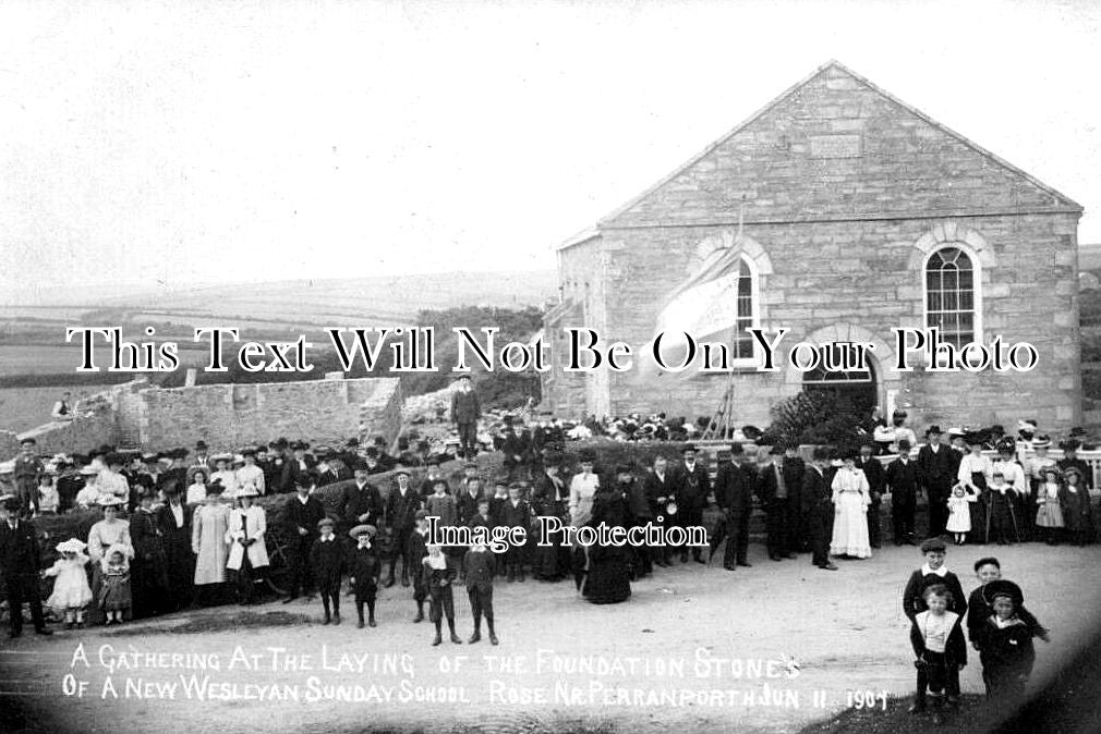 CO 2344 - New Wesleyan Sunday School, Perranporth, Cornwall 1907