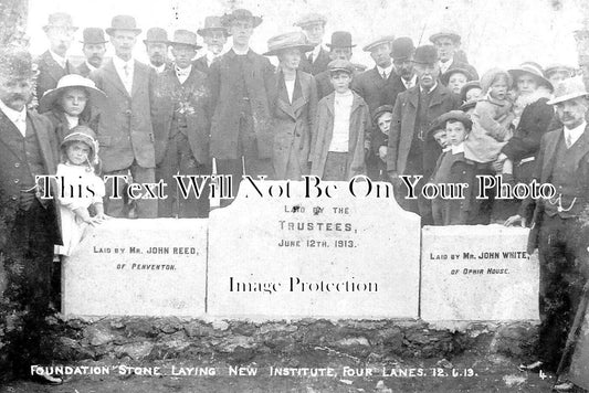CO 2352 - Foundation Stone Laying, Four Lanes, Cornwall