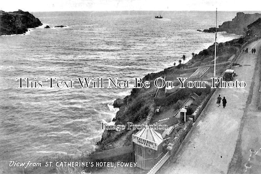 CO 2433 - View From St Catherines Hotel, Fowey, Cornwall