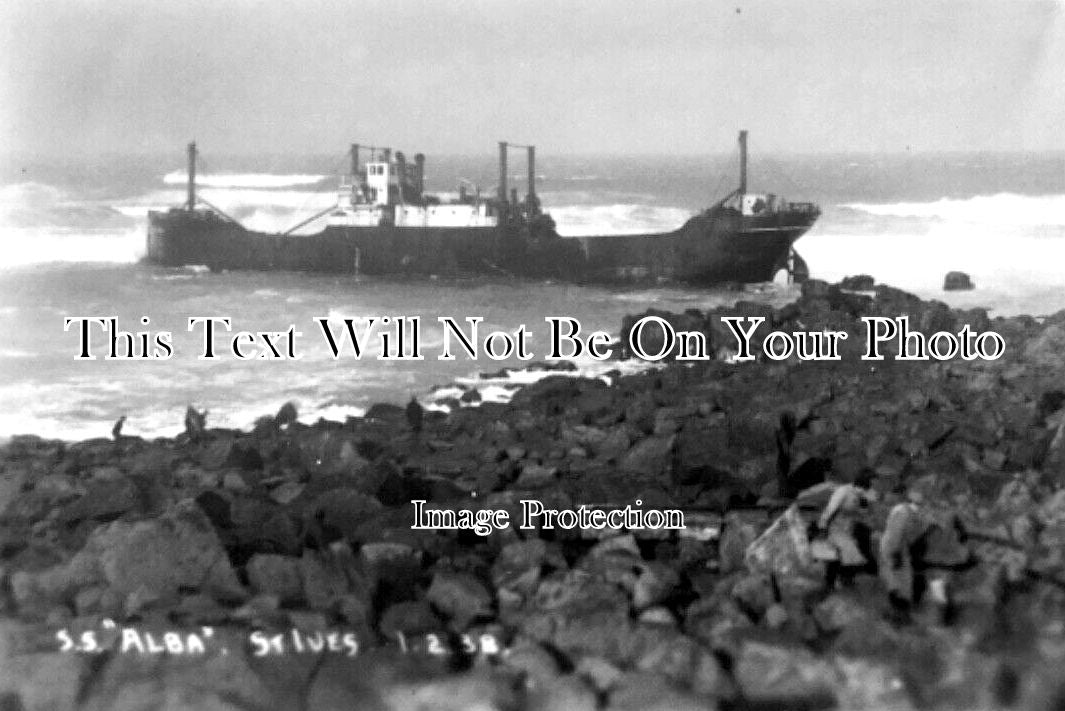 CO 2440 - SS Alba Shipwreck, St Ives, Cornwall 1938