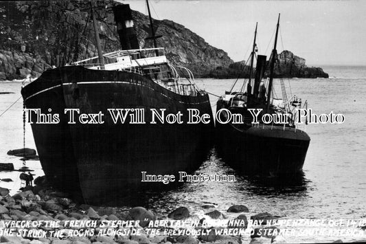 CO 253 - Wreck Of Abertay, Boskenna Bay, Cornwall c1912