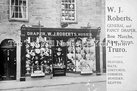 CO 2637 - WJ Roberts Hosier Shop, River Street, Truro, Cornwall