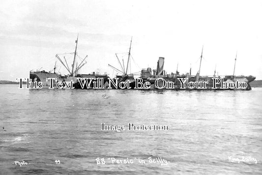 CO 2640 - SS Persic White Star Line, Scilly, Cornwall