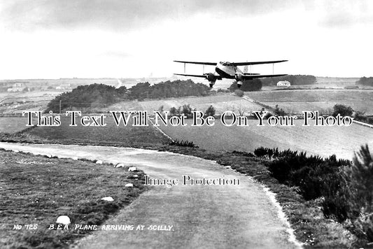 CO 2737 - BEA Rapide Plane Arriving At Scilly Isles, Cornwall
