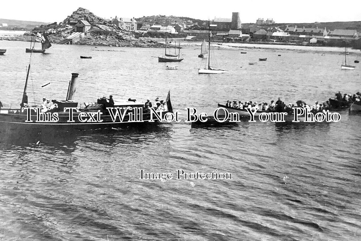 CO 2760 - Boats In Scilly Isles Harbour, Cornwall