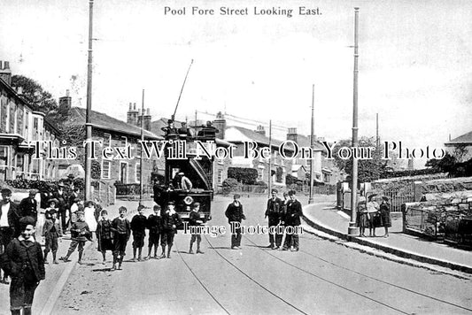 CO 2774 - Fore Street Tram, Pool, Cornwall c1906