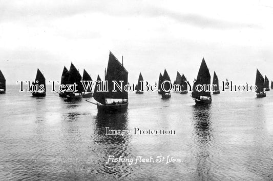 CO 2776 - Fishing Fleet Boats, St Ives, Cornwall c1912