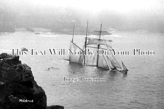 CO 2927 - Shipwreck SV Mildred Ship, Gurnards Head, Cornwall 1912