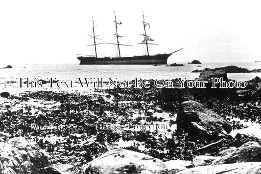 CO 2933 - German SV Wandsbek Shipwreck, Stag Rock, Cornwall c1935