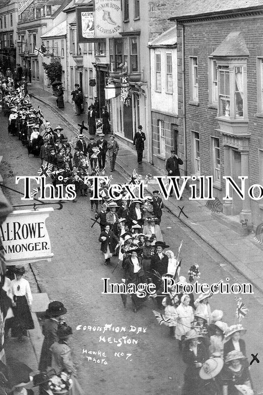 CO 2939 - Coronation Day Procession, Helston, Cornwall 1911