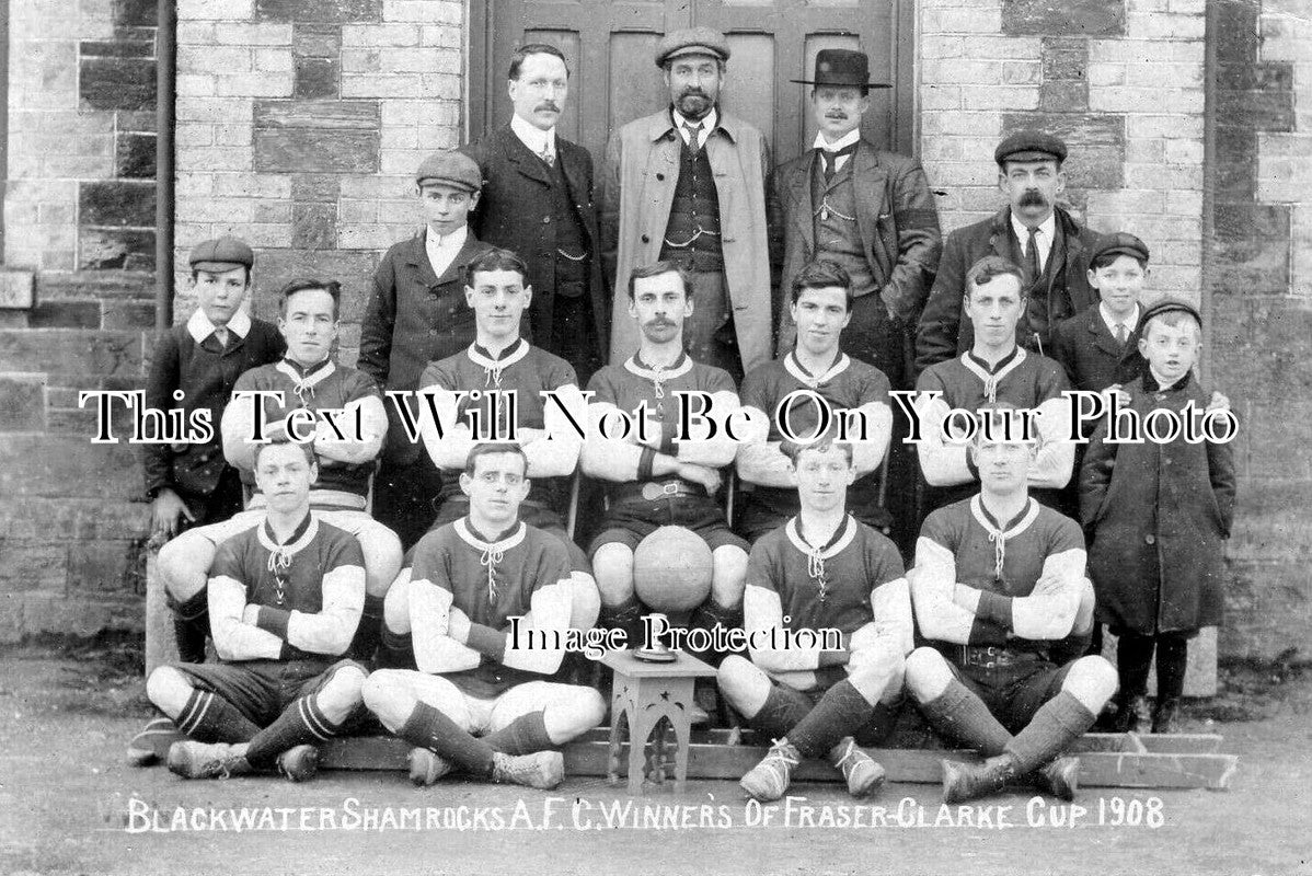 CO 3034 - Blackwater Shamrocks Athletic Football Club, Cornwall 1908