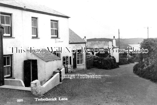 CO 3132 - Trebetherick Lane & Post Office, Cornwall c1955