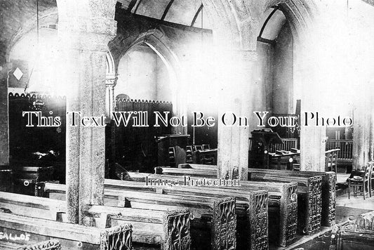 CO 3157 - Lansallos Church Interior, Cornwall c1912