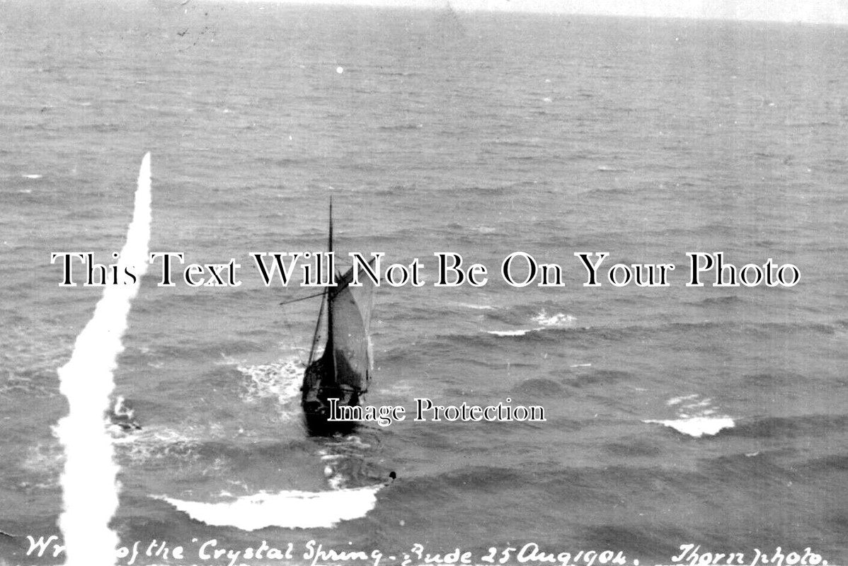 CO 3213 - Wreck Of The Crystal Spring Shipwreck, Bude, Cornwall 1904