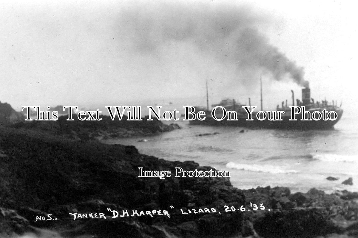 CO 331 - Shipwreck Of Tanker D H Harper, Lizard Peninsula, Cornwall 1935