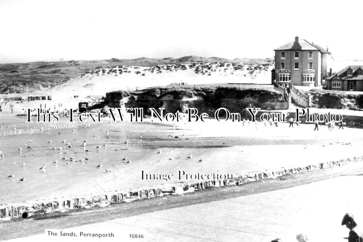 CO 3321 - The Sands, Perranporth, Cornwall c1960