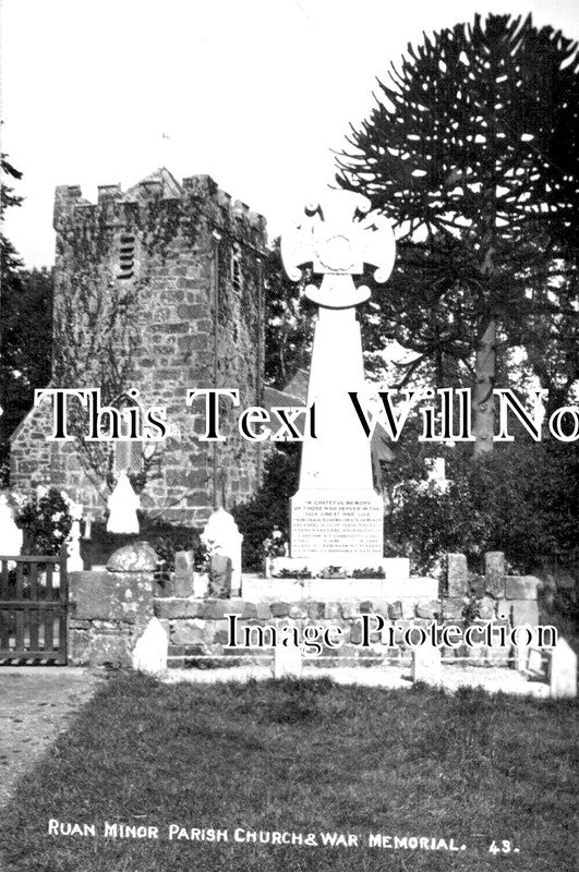 CO 3359 - Ruan Minor Parish Church & War Memorial, Cornwall