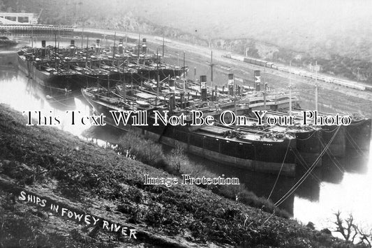 CO 3432 - Ships In Fowey River, Cornwall