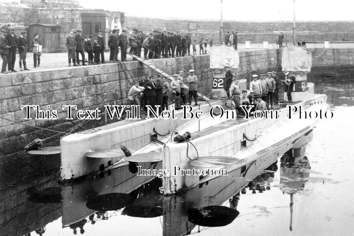 CO 3433 - Submarines In Penzance Harbour, Cornwall