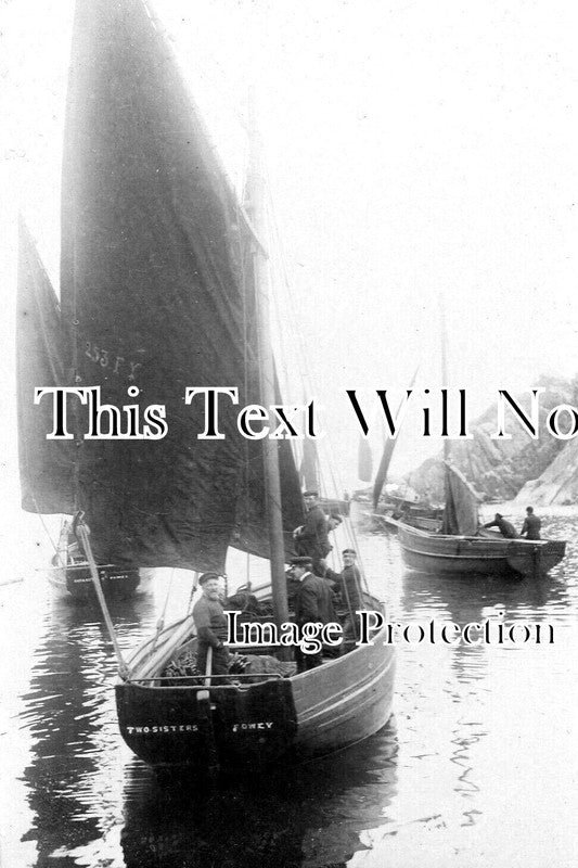 CO 3446 - Polperro Fleet Leaving Harbour, Cornwall c1908