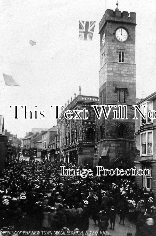 CO 347 - Opening Of New Town Clock, Redruth, Cornwall 1904