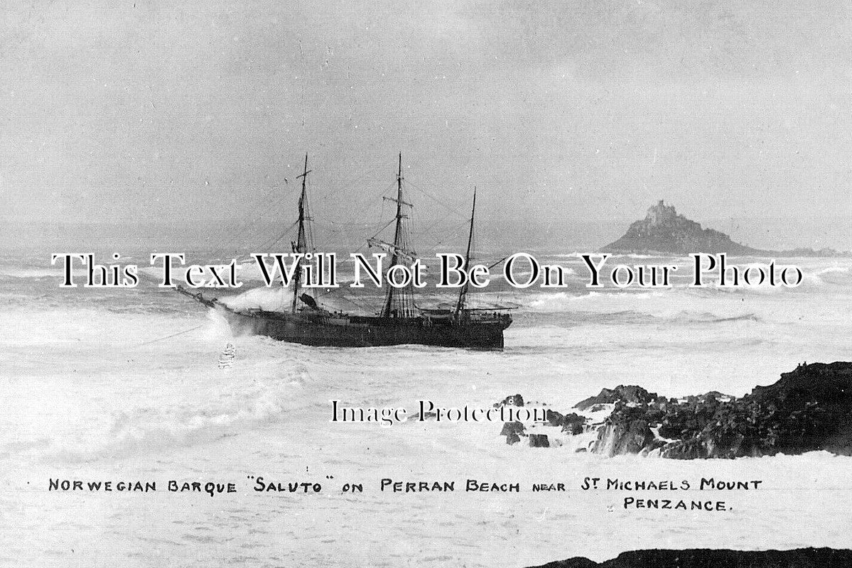 CO 3489 - Norwegian Barque Saluto Shipwreck, Perran Beach, Cornwall