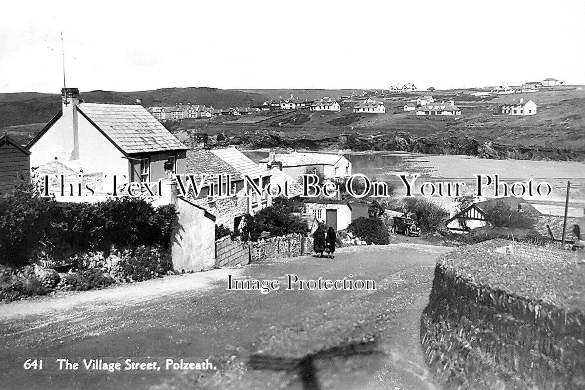 CO 3527 - The Village Street, Polzeath, Cornwall c1934