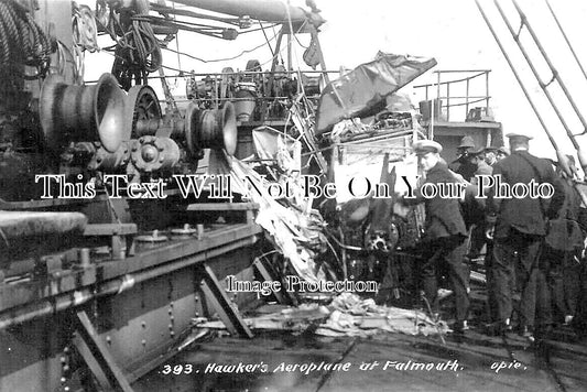 CO 3535 - Hawkers Aeroplane At Falmouth, Cornwall
